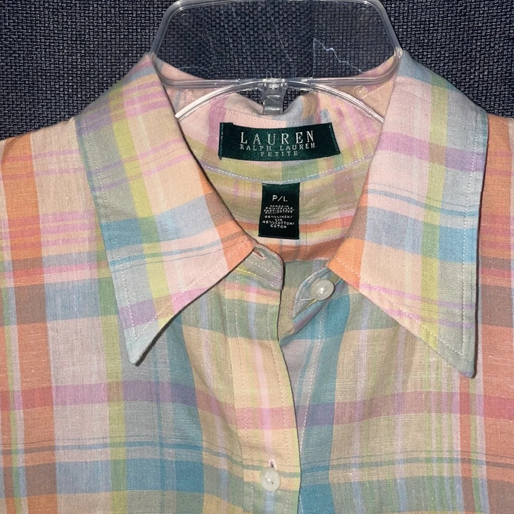 Ralph Lauren plaid multi color - Picture 2 of 3